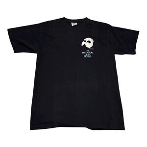Vintage 90s Mark Athletic Phantom of the Opera Black‎ Promo Shirt Men's Large